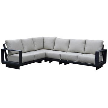 Avellino hoek loungeset 4 delig antraciet aluminium soft, Tuin en Terras, Ophalen of Verzenden, Nieuw, Aluminium
