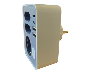 Technik Professional wandcontactdoos 3-voudig met 2x USB-..., Ophalen of Verzenden, Nieuw