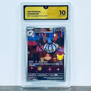 Pokémon Graded card - Chandelure 137 - 30th Anniversary –, Nieuw