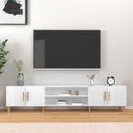 vidaXL Tv-meubel 180x31,5x40 cm bewerkt hout hoogglans wit, Verzenden, 150 tot 200 cm, Nieuw, Minder dan 100 cm