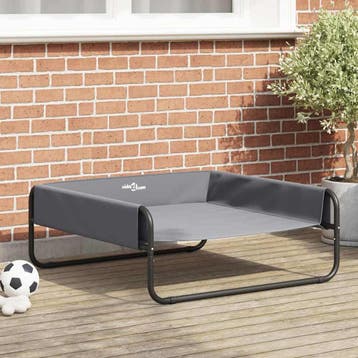 vidaXL Hondenbed Lichtgrijs 85 x 85 x 33 cm Staal, Verzenden, Nieuw