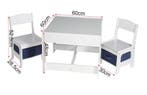 Kinder Tafel met 2 Stoelen Hout en Opbergruimte, Verzenden, Nieuw
