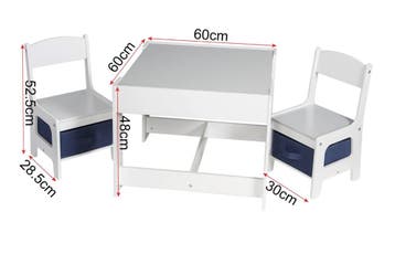 Kinder Tafel met 2 Stoelen Hout en Opbergruimte, Verzenden, Nieuw