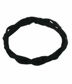 Haarband Sport 3cm - Gevlochten Elastiek - Zwart, Nieuw