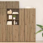 vidaXL buffetkast 2 pcs Artisan Eiken 30 x 42,5 x 185 cm, Huis en Inrichting, Kasten | Buffetkasten, Minder dan 50 cm, Verzenden