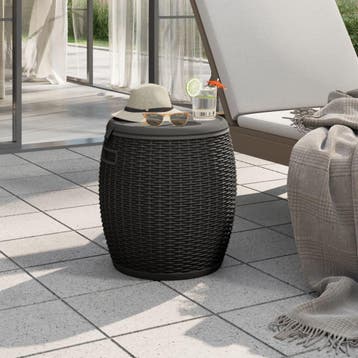 vidaXL Tuinbox 4-in-1 polypropeen zwart, Verzenden, Nieuw