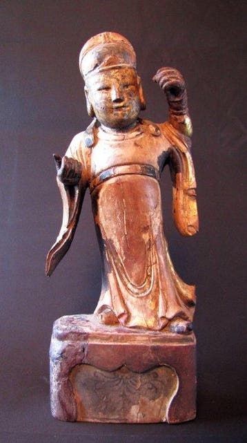 Wenchang Wang (God van de literatuur en cultuur) - Hout -