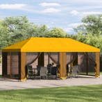 vidaXL Paviljoen met zijwanden 6 x 3 m Geel Polyester en, Verzenden, Nieuw