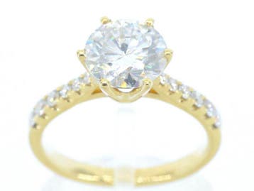 Gouden ring met een briljant geslepen, Nieuw
