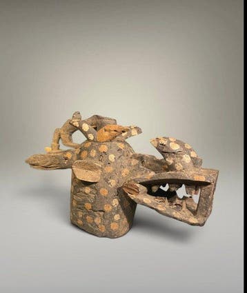 Uitzonderlijk masker senofou ( 30 cm) - helm / masker, Antiek en Kunst