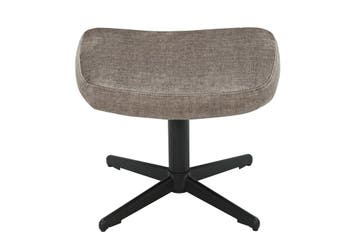 Kruk VOGUE 45 cm draaibaar fluweel taupe met zwart metalen, Ophalen of Verzenden, Nieuw
