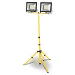 Dubbele LED schijnwerper met statief - IP65 - 2x 30W, Ophalen of Verzenden, Nieuw