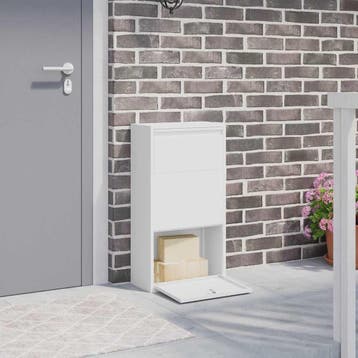 vidaXL Pakket inwerp box met opslag met slot Wit 44 x 22 x, Tuin en Terras, Verzenden, Nieuw