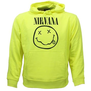 Nirvana Neon Geel Smiley Hoodie Trui Sweater, Verzenden, Nieuw