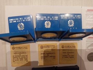 Italië. 500, 1000 Lire 1973/1986, Lot of 5 Coins (Zonder
