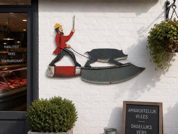 Wanddecoratie - Europa - metalen wandplaat kermis