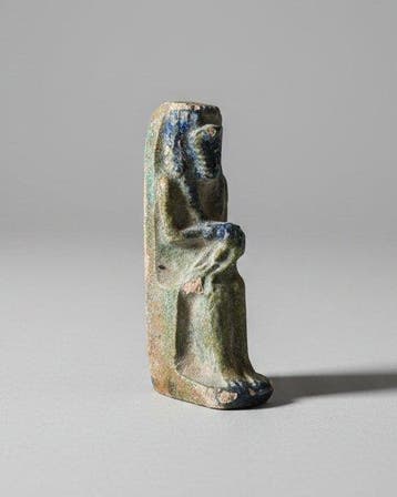 Oud-Egyptisch Faience Statuetje van slangengodin Renenutet