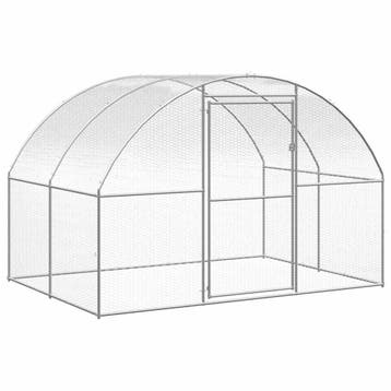 vidaXL Kippenren 3x2x2 m gegalvaniseerd staal, Verzenden, Nieuw