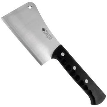 Eikaso Solingen Hakmes 16 cm – Ergonomisch Zwart Handvat.., Ophalen of Verzenden, Nieuw, Rvs of Chroom