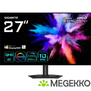 Gigabyte GO27Q24G 27  Quad HD 240Hz OLED Gaming monitor, Verzenden, Nieuw, Gigabyte