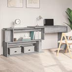 vidaXL Hoekbureau 200x50x76 cm bewerkt hout grijs sonoma, Huis en Inrichting, Bureaus, Verzenden, Nieuw