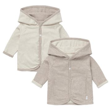 Noppies vest bonny reversible taupe melange - 50 (0-1, Ophalen of Verzenden, Nieuw