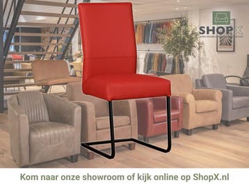 Leren eetkamerstoel Remix - Toledo Ducati (rood) -, Huis en Inrichting, Stoelen, Nieuw, Ophalen of Verzenden, Eén, Rood