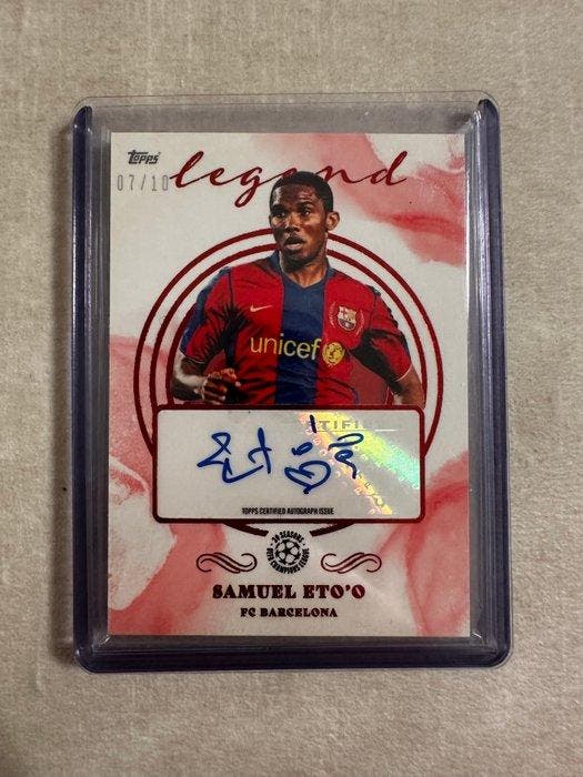 Topps Topps Legends Samuel Etoo 07/10 Gesigneerde kaart,, Verzamelen, Stickers