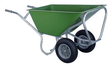 Hummer tweewielige groene stalkruiwagen 160 liter,, Ophalen of Verzenden