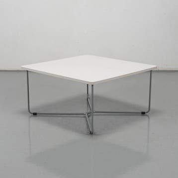 Bijzettafel Steelcase B-Free - Wit blad - 75 x 75 cm - Vaste, Ophalen of Verzenden, Nieuw