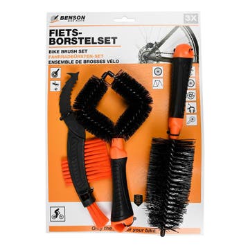 Benson 3-delige borstelset voor fietsreiniging - ideaal v..., Ophalen of Verzenden, Nieuw, Derailleur of Ketting