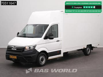 MAN TGE 3.100 433cm Bakwagen Achterdeuren Zijdeur Camera Eur, Stof, Gebruikt, Euro 6, MAN