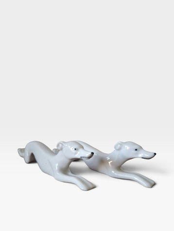 Pfeffer Gotha - Messensteun (2) - Porselein - Whippets /
