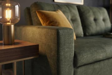 Slaapbank SMART 140cm 2-zits fluweel groen, Ophalen of Verzenden, Nieuw