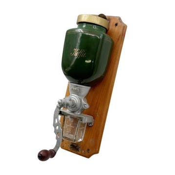 Java - Koffiemolen - Hout, Metaal, Glas, Aardewerk - Wand
