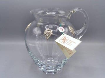 PG-MIANI Argenteria - Kruik - .925 zilver, en geblazen glas