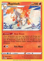 Rapidash  022/195 Reverse Holo  Silver Tempest, Ophalen of Verzenden, Nieuw, Losse kaart, Foil