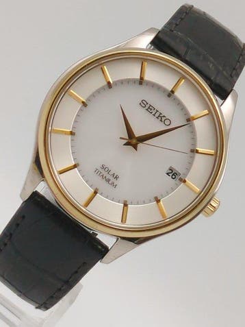 Seiko - Solar Titanium - Zonder minimumprijs - V157-0BX0 -