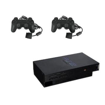Playstation 2 Console Phat Zwart + 2 Nieuwe Controllers (..., Ophalen of Verzenden, Nieuw