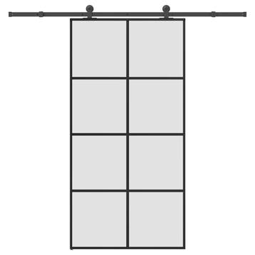 vidaXL Schuifdeur met beslag 102,5x205 cm ESG-glas en, Verzenden, Nieuw