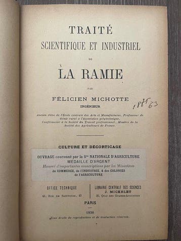 Félicien Michotte - Traité scientifique et industriel de la