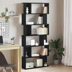 vidaXL Boekenkast Zwart Eiken 80x24x190,5 cm Engineered Wood, Huis en Inrichting, Kasten | Boekenkasten, Verzenden, Nieuw, Overige houtsoorten
