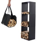 Houtopslag | Brandhoutrek | Houtrek | 40x28x120cm | Staal, Verzenden
