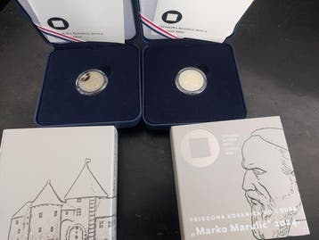 Kroatië. 2 Euro 2024 Marko Maruli + Varaždin (2 coins)
