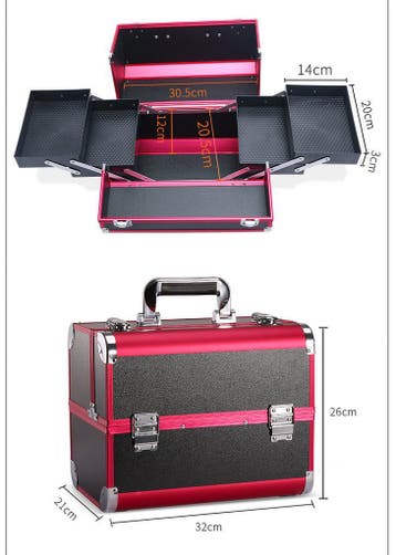 Aluminium Make-up Koffer met Handvat Cosmetische Organizer, Verzenden, Nieuw