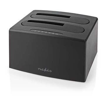 Harde schijf docking station | Nedis | 2x 2.5 en 3.5, Computers en Software, Harde schijven, Verzenden, Nieuw, Nedis