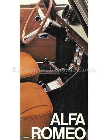 1971 ALFA ROMEO PROGRAMMA BROCHURE NEDERLANDS, Nieuw, Alfa Romeo, Author