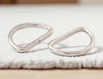 4 x stevige open metalen D-ringen – 20 x 31,5 x 3 mm – p, Ophalen of Verzenden, Nieuw, Kraal