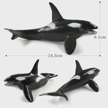 Miniatuur Zeedieren Figuren Set: Orka, Haai, Walrus, Zeeleeu