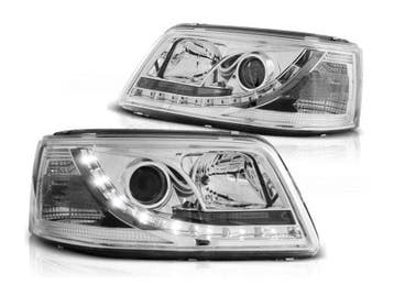 LED DRL koplampen Chrome geschikt voor VW T5, Verzenden, Nieuw, Volkswagen